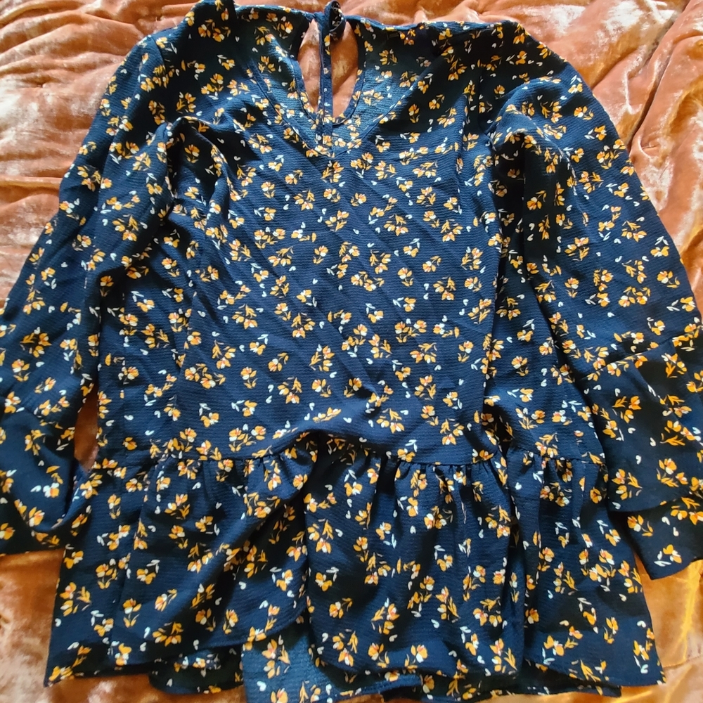 Signature studio size large long sleeve blouse